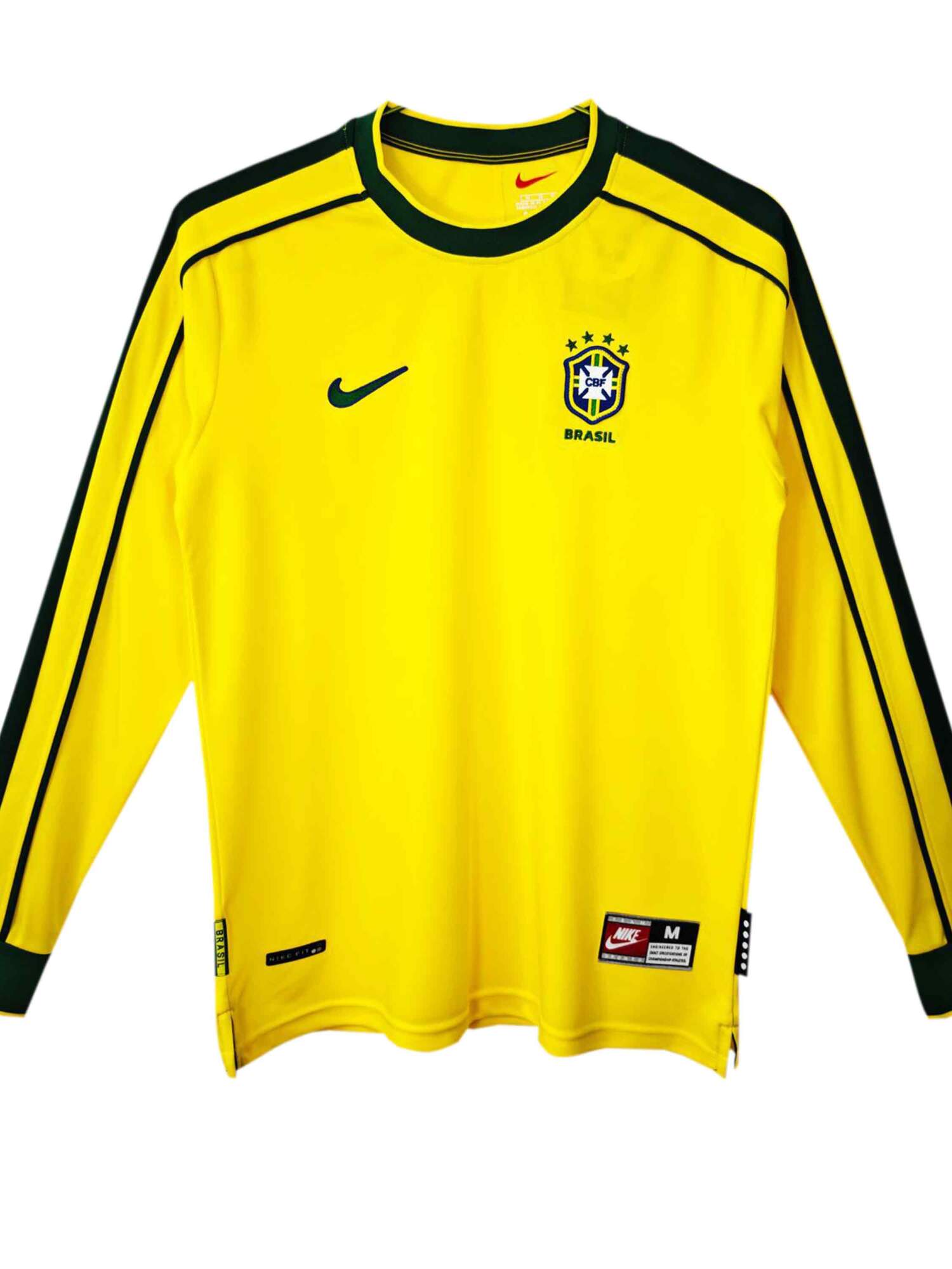 Brazil-Home-Retro-Jersey-Long-Sleeves-1998-World-Cup Brazil-Home-Retro-Jersey-Long-Sleeves-1998-World-Cup